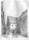 La vieille boucherie détruite en 1843 - Rue haute des Tanneurs