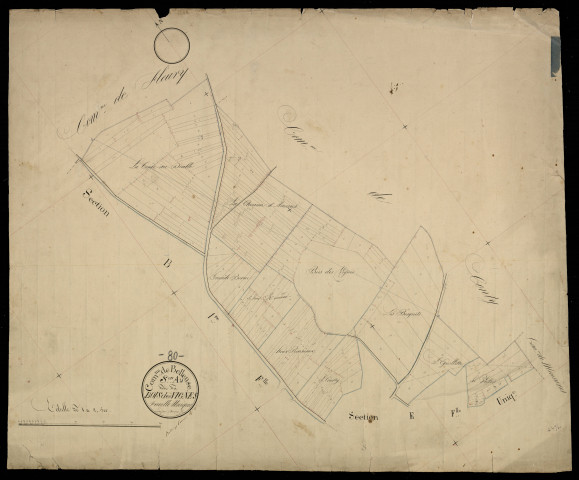 Plan du cadastre napoléonien - Belleuse : Bois des vignes (Le), A