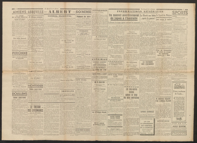 Le Progrès de la Somme, numéro 22628, 31 mars 1942