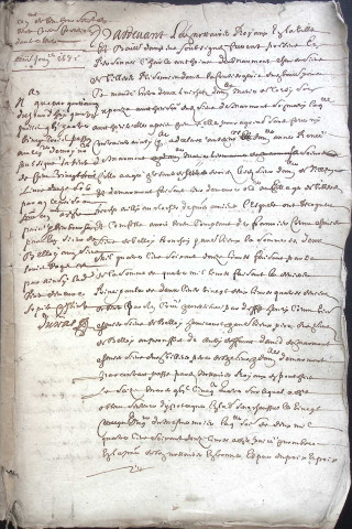 Etude de Me Jean Duval à Amiens (étude n°8). Minutes de l'année 1671