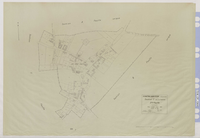 Plan du cadastre rénové - Contalmaison : section C2