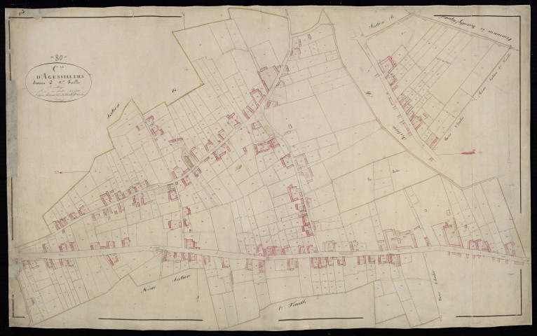 Plan du cadastre napoléonien - Agenvillers : Village (Le), C2