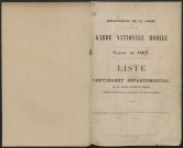 Amiens : liste des hommes de la garde nationale mobile de la classe 1869