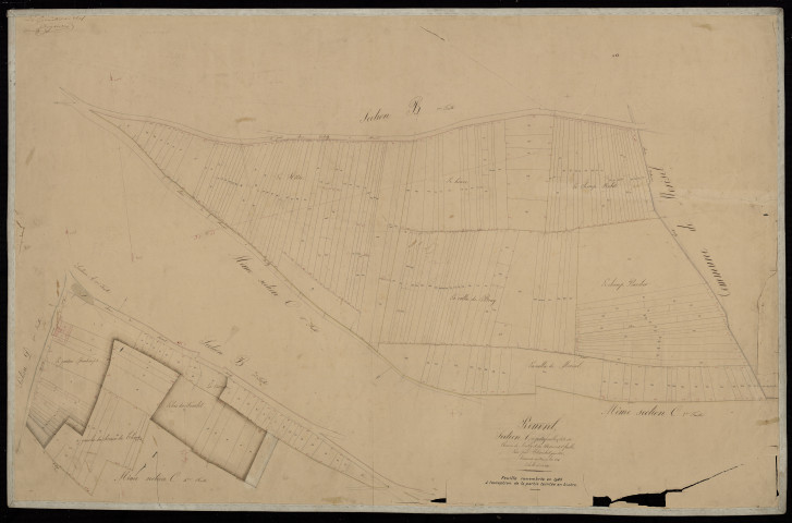 Plan du cadastre napoléonien - Rouvrel : Chemin de Mailly (Le) ; Mamont (Le), C1