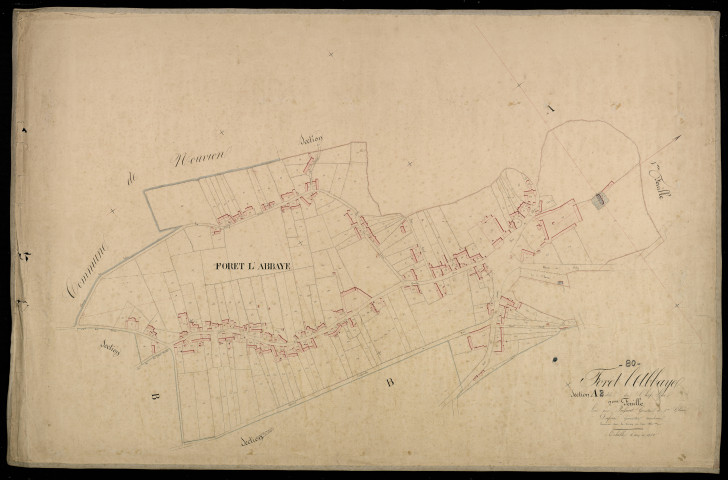 Plan du cadastre napoléonien - Forest-L'abbaye (Forêt l'Abbaye) : Chef-lieu (Le), A2