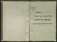 Tirage au sort (arrondissement de Péronne) de l'année 1831
