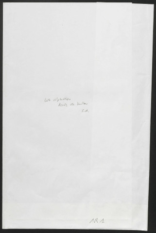 Listes alphabétiques départementales (lacunes). - Arrondissement de Doullens : liste alphabétique (lacunes) de la période [1799-1800]