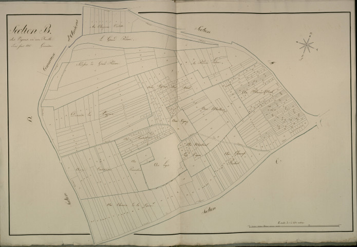 Plan du cadastre napoléonien - Cagny : Vignes (Les), B