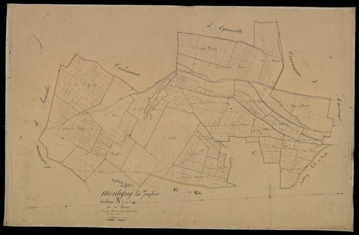 Plan du cadastre napoléonien - Montigny-Les-Jongleurs (Montigny) : Avents (les), B