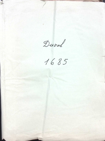 Etude de Me Jean Duval à Amiens (étude n°8). Minutes de l'année 1685