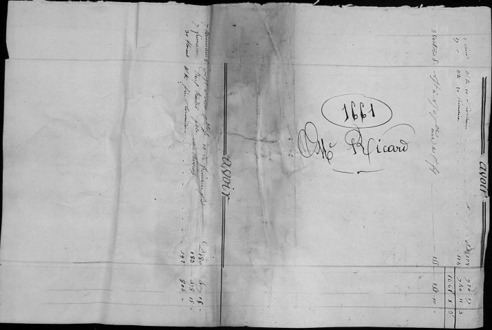 Etude de Me Antoine Ricard à Amiens (étude n°25). Minutes de l'année 1661