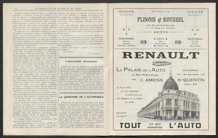 Automobile-club de Picardie et de l'Aisne. Revue mensuelle, 171, octobre 1925