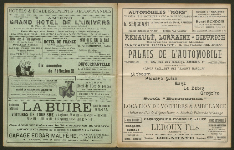 Automobile-club de Picardie et de l'Aisne. Revue mensuelle, 9e année, octobre 1913