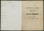 Liste du contingent (ensemble du département) de l'année 1853