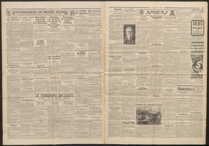 Le Progrès de la Somme, numéro 21329, 4 février 1938