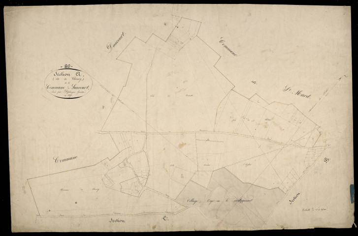 Plan du cadastre napoléonien - Laucourt : Chessy, A