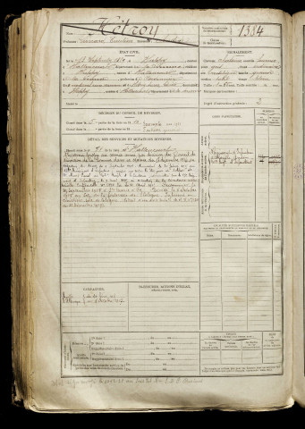 Hétroy, Léonard Emilien, né le 13 septembre 1889 à Huppy (Somme), classe 1909, matricule n° 1384, Bureau de recrutement d'Abbeville
