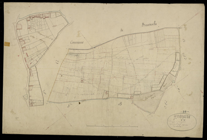 Plan du cadastre napoléonien - Woignarue : Moulin (Le) ; Bare Duquene, C