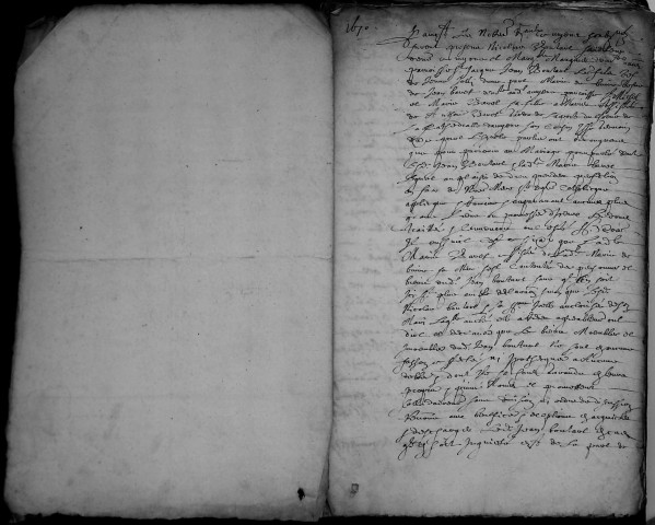 Etude de Me Nicolas Caron à Amiens (étude n°27). Minutes de l'année 1670