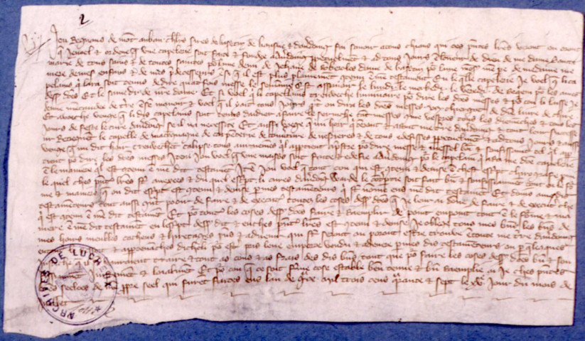 Charte de fondation par Regnaud de Montauban, seigneur d'Averdoing