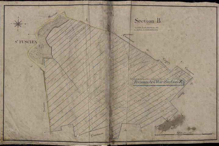 Plan du cadastre napoléonien - Atlas communal - Saint-Fuscien : B