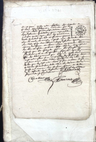 Etude de Me Pierre Trencart à Amiens (étude n°9). Minutes des années 1674-1675