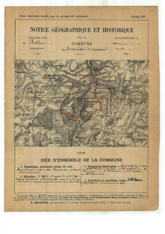 Etricourt-Manancourt (Manancourt) : notice historique et géographique sur la commune