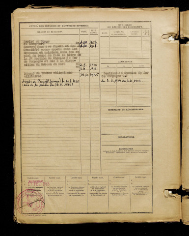 Roussel, Julien, né le 17 février 1886 à Tréport (Le) (Seine-Maritime), classe 1906, matricule n° 731, Bureau de recrutement d'Amiens