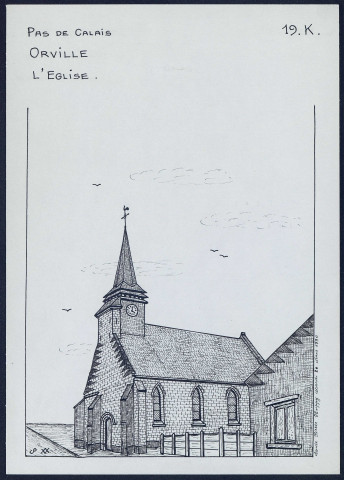 Orville (Pas-de-Calais) : l'église - (Reproduction interdite sans autorisation - © Claude Piette)