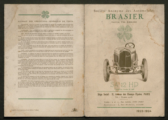 Publicités automobiles : Brasier