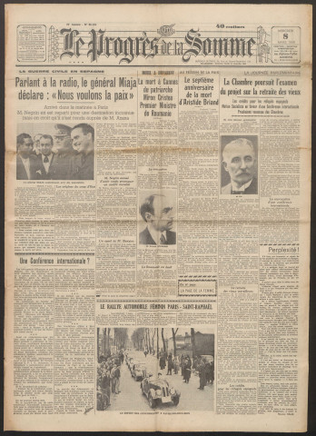 Le Progrès de la Somme, numéro 21718, 8 mars 1939