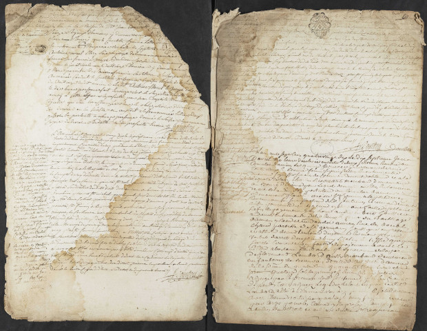 Maison de justice dite Conciergerie à Amiens. Registre d'écrou : 29 janvier 1790-18 novembre 1791 et 9 septembre 1808-28 avril 1809 feuillets 2-30. 1790 - 1809