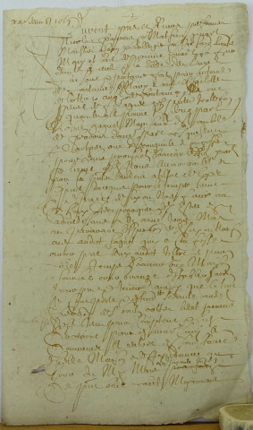 Etude de Me Charles Louvet à Ault. Minutes de l'année 1669