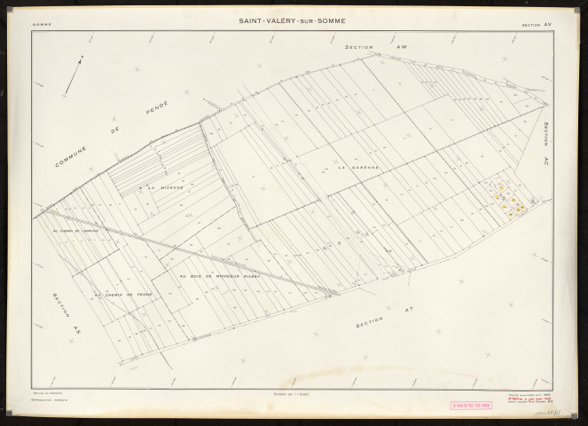 Plan du cadastre rénové - Saint-Valery-Sur-Somme : section AV