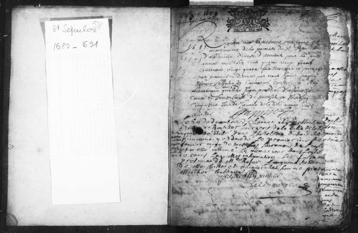 Abbeville (Saint-Sépulcre) : baptêmes, mariages, sépultures