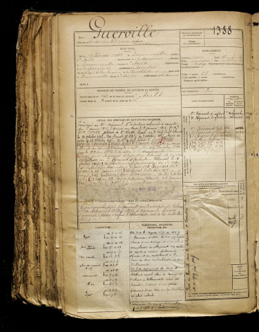 Guerville, Antoine Félicien Lucien, né le 13 février 1897 à Fressenneville (Somme), classe 1917, matricule n° 1388, Bureau de recrutement d'Abbeville