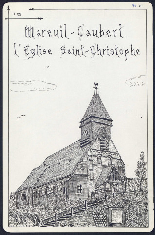 Mareuil-Caubert : l'église Saint-Christophe - (Reproduction interdite sans autorisation - © Claude Piette)