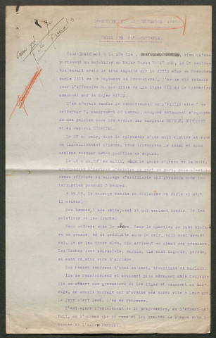 Témoignage de Delvaux de Fenffe, Pierre (Capitaine) et correspondance avec Jacques Péricard