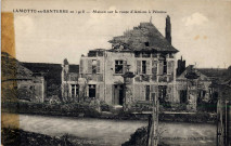 Lamotte-en-Santerre en 1918 - Maison sur la route d'Amiens à Péronne
