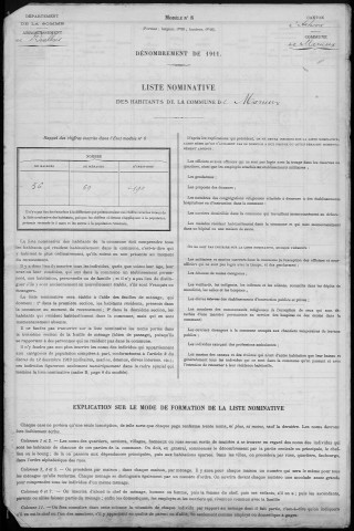 Recensement de la population : Marieux