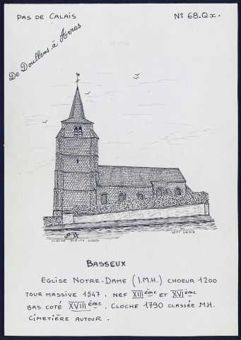 Basseux (Pas-de-Calais) : église Notre-Dame - (Reproduction interdite sans autorisation - © Claude Piette)