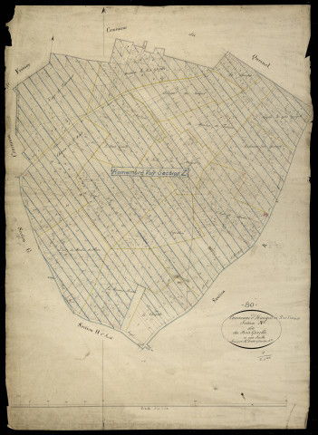 Plan du cadastre napoléonien - Hangest-en-Santerre (Hangest) : Bois Govelle (Le), A