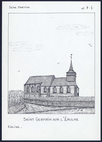 Saint-Germain-sur-l'Eaulne : église - (Reproduction interdite sans autorisation - © Claude Piette)