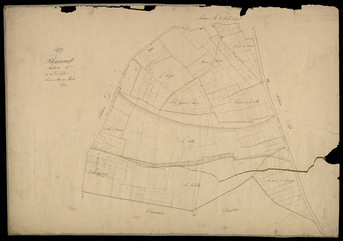 Plan du cadastre napoléonien - Flixecourt : Tombelles (Les), C