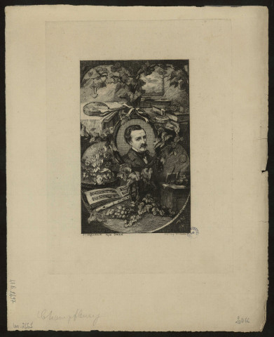 Portrait de Champfleury par Bracquemond d'après Courbet