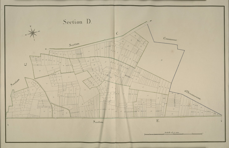 Plan du cadastre napoléonien - Saint-Sauflieu : D