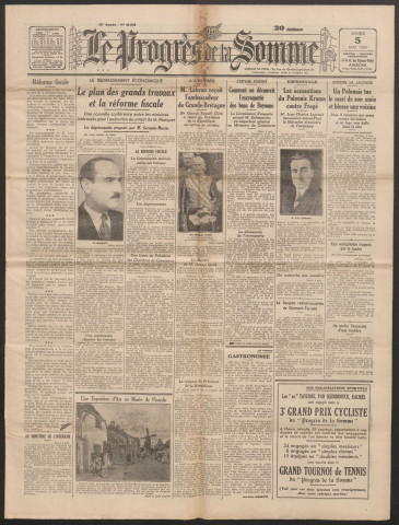 Le Progrès de la Somme, numéro 19963, 5 mai 1934