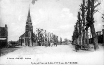 Eglise et Place de Lamotte en Santerre