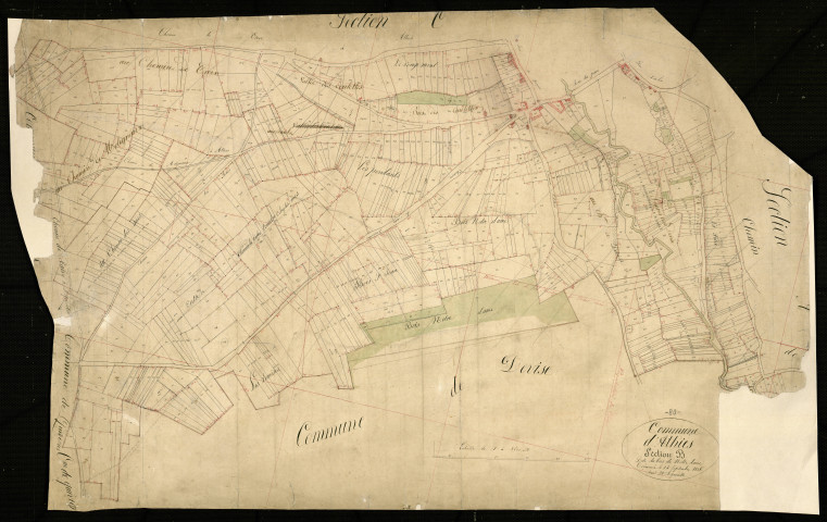 Plan du cadastre napoléonien - Athies : Bois de Notre Dame (Le), B