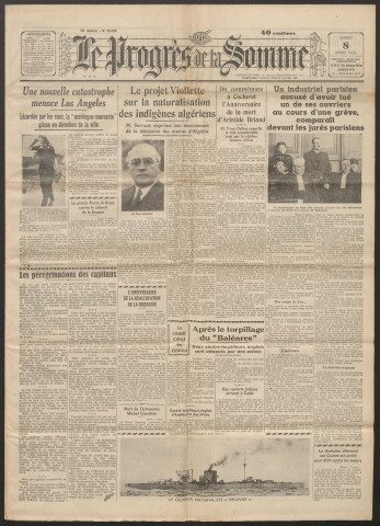 Le Progrès de la Somme, numéro 21356, 8 mars 1938